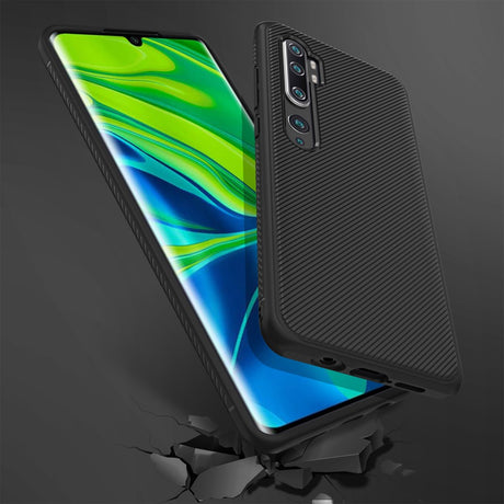 Силиконов Калъф за Xiaomi MI Note 10/Pro, Twill Case, Черен (6)
