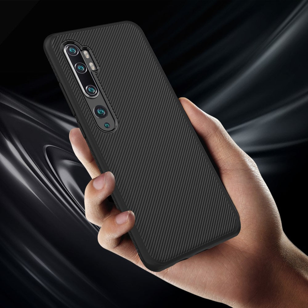 Силиконов Калъф за Xiaomi MI Note 10/Pro, Twill Case, Черен (5)