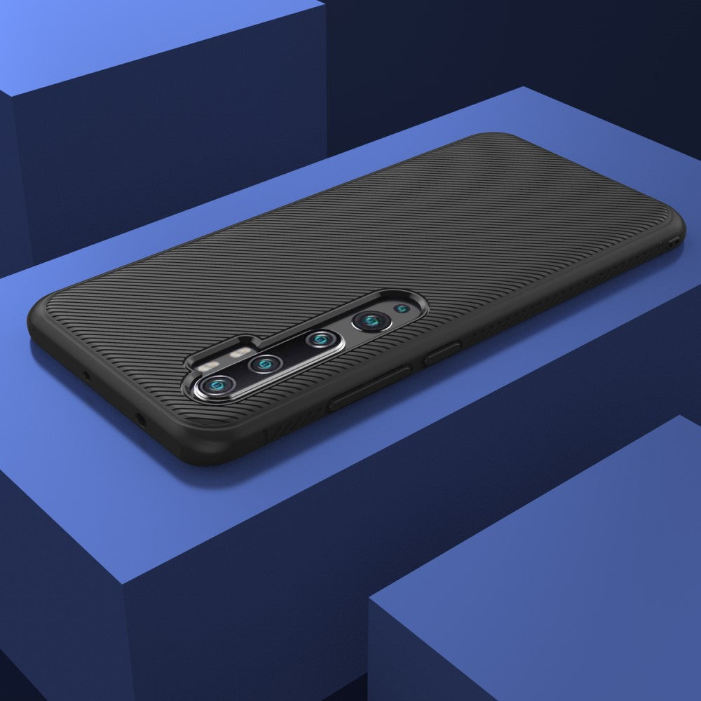 Силиконов Калъф за Xiaomi MI Note 10/Pro, Twill Case, Черен (4)