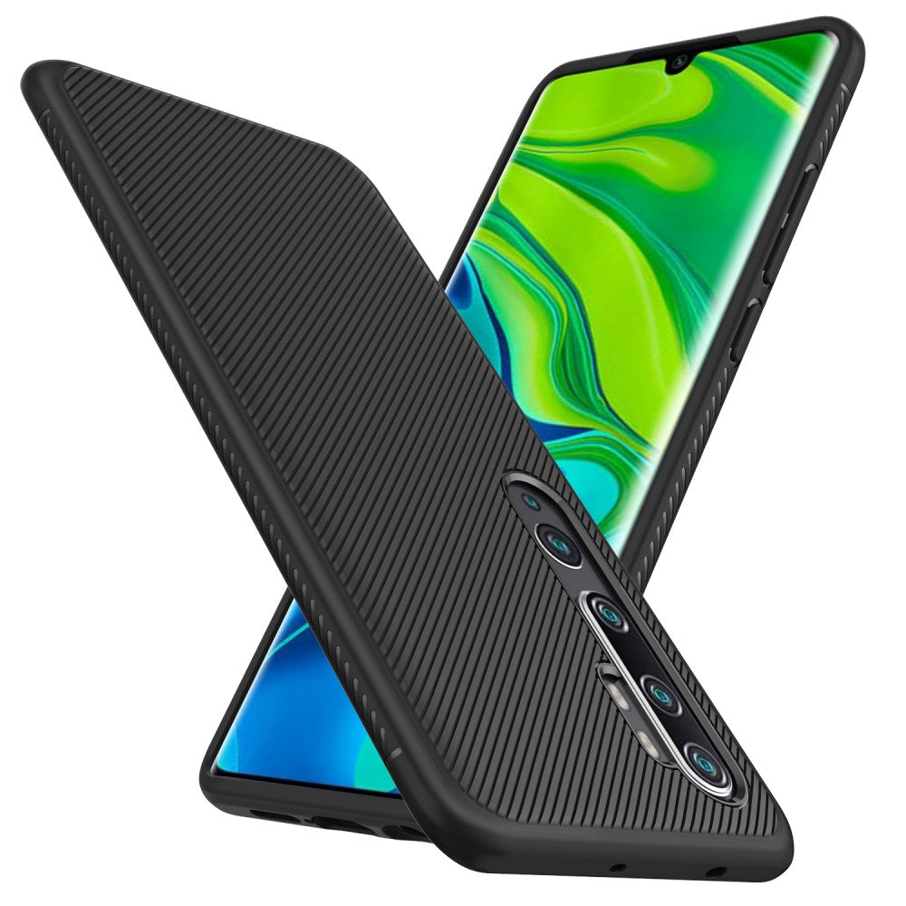 Силиконов Калъф за Xiaomi MI Note 10/Pro, Twill Case, Черен (2)