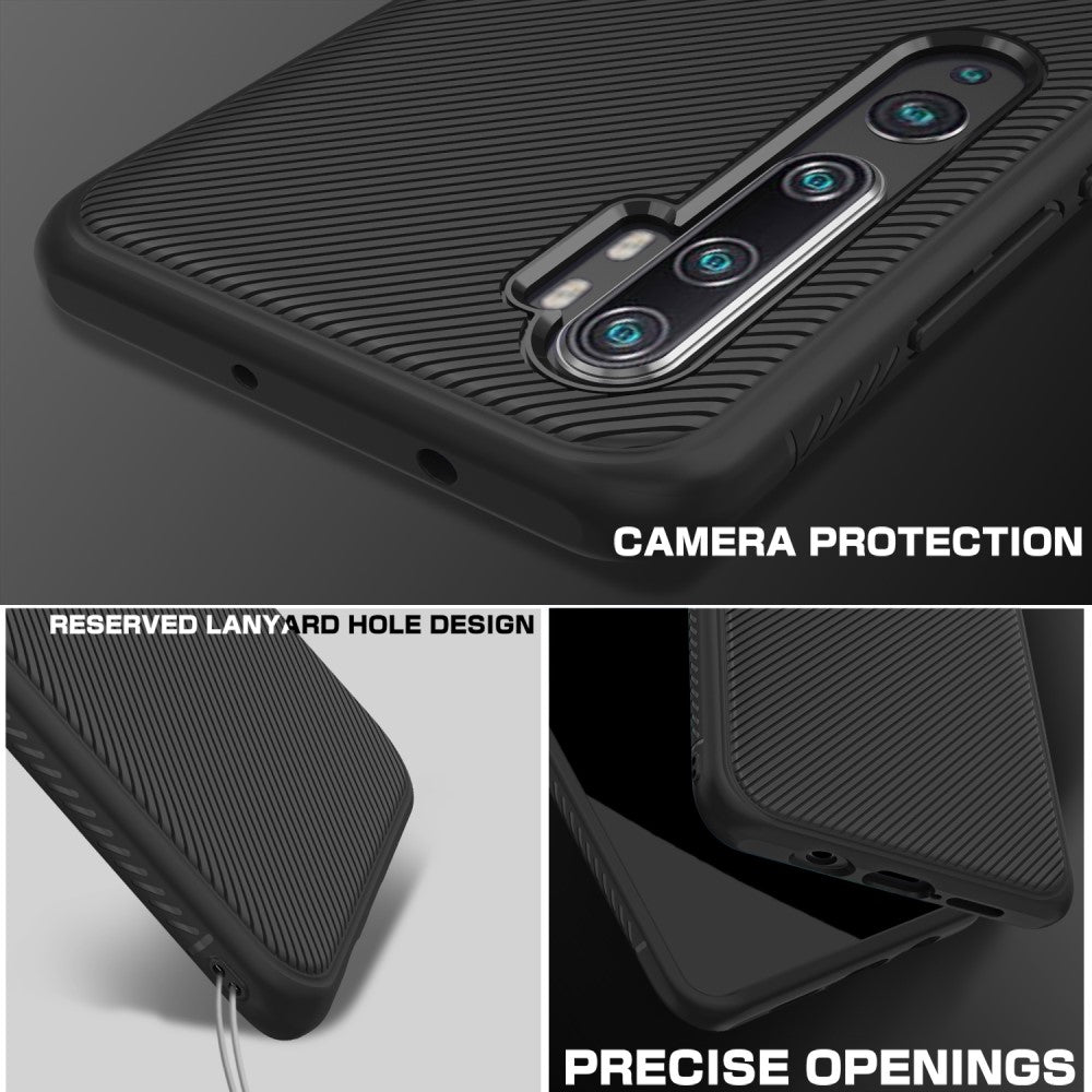Силиконов Калъф за Xiaomi MI Note 10/Pro, Twill Case, Черен (7)