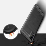 Противоударен Силиконов Калъф за Samsung A71, Forcell Carbon Case, Черен (3)