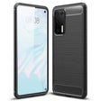 Противоударен Силиконов Калъф за Huawei P40 Pro, Forcell Carbon Case, Черен