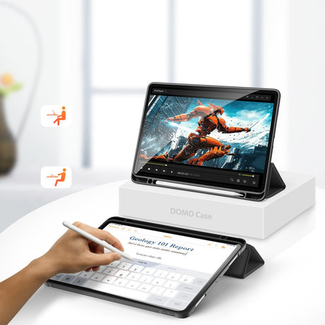 Калъф с Pen Поставка за iPad Pro 11, Dux Ducis Domo Case, Черен (3)