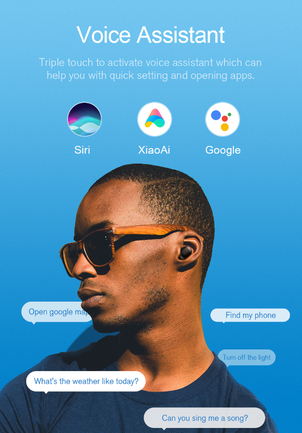 Безжични Слушалки за Xiaomi Handsfree Bluetooth GT1 Haylou, Черен (9)
