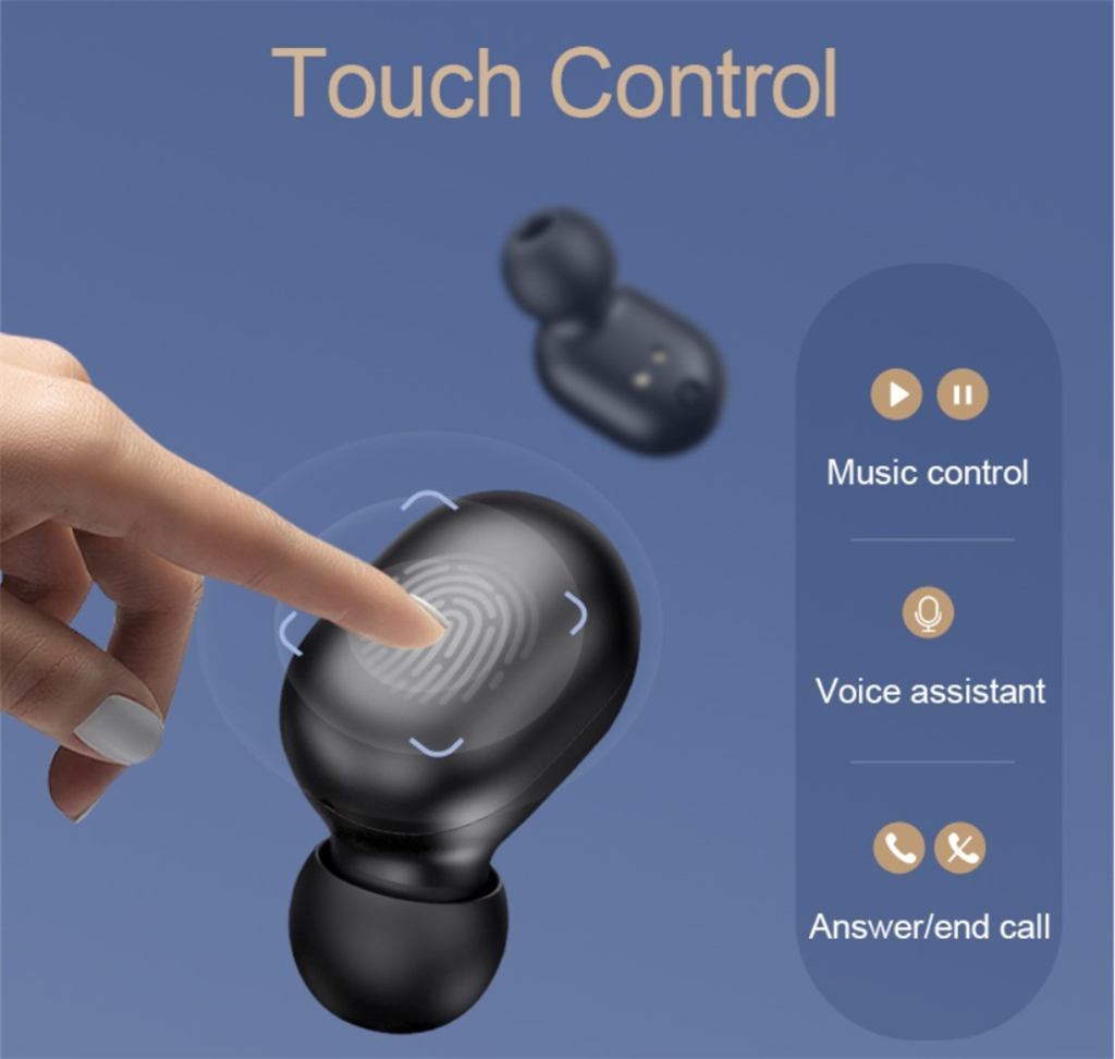 Безжични Слушалки за Xiaomi Handsfree Bluetooth GT1 Haylou, Черен (2)