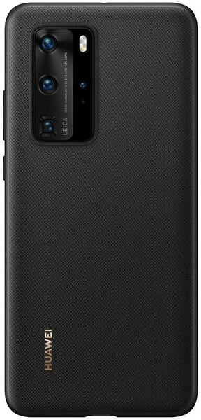Оригинален Кожен Калъф за Huawei P40 Pro PU Case, Черен