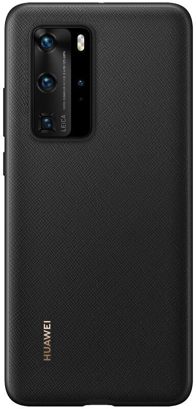 Оригинален Кожен Калъф за Huawei P40 Pro PU Case, Черен