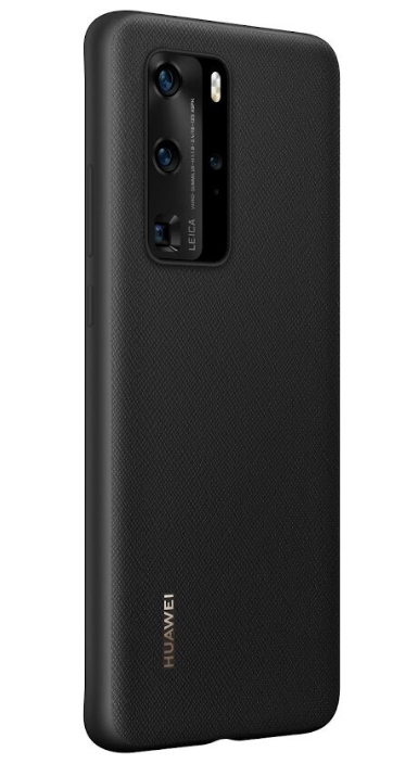 Оригинален Кожен Калъф за Huawei P40 Pro PU Case, Черен (2)
