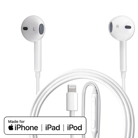 Слушалки за iPhone (Lightning), 4Smarts Handsfree Melody MFI, Бял