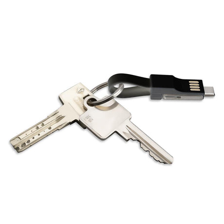 Универсален Кабел (къс), 4Smarts 3in1 Keyring 5 cm, Черен (6)