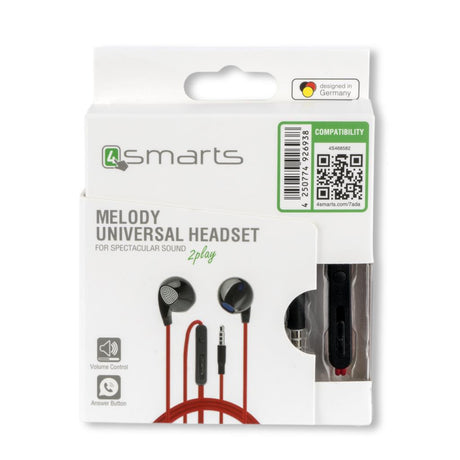 Слушалки, 4Smarts Handsfree Melody, Червен (3)