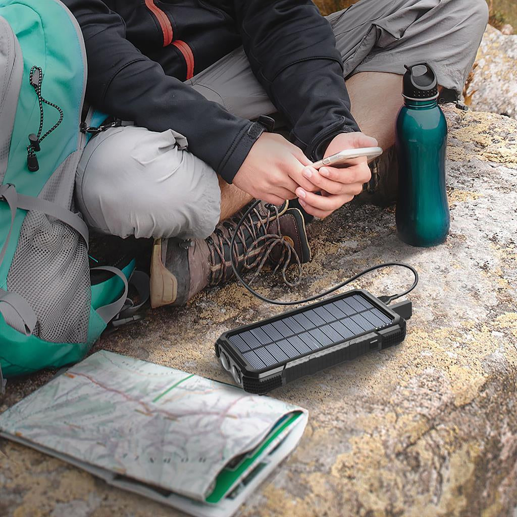 Соларна Външна Батерия, 4Smarts Power Bank TitanPack Slim 20000 mAh, Черен (5)