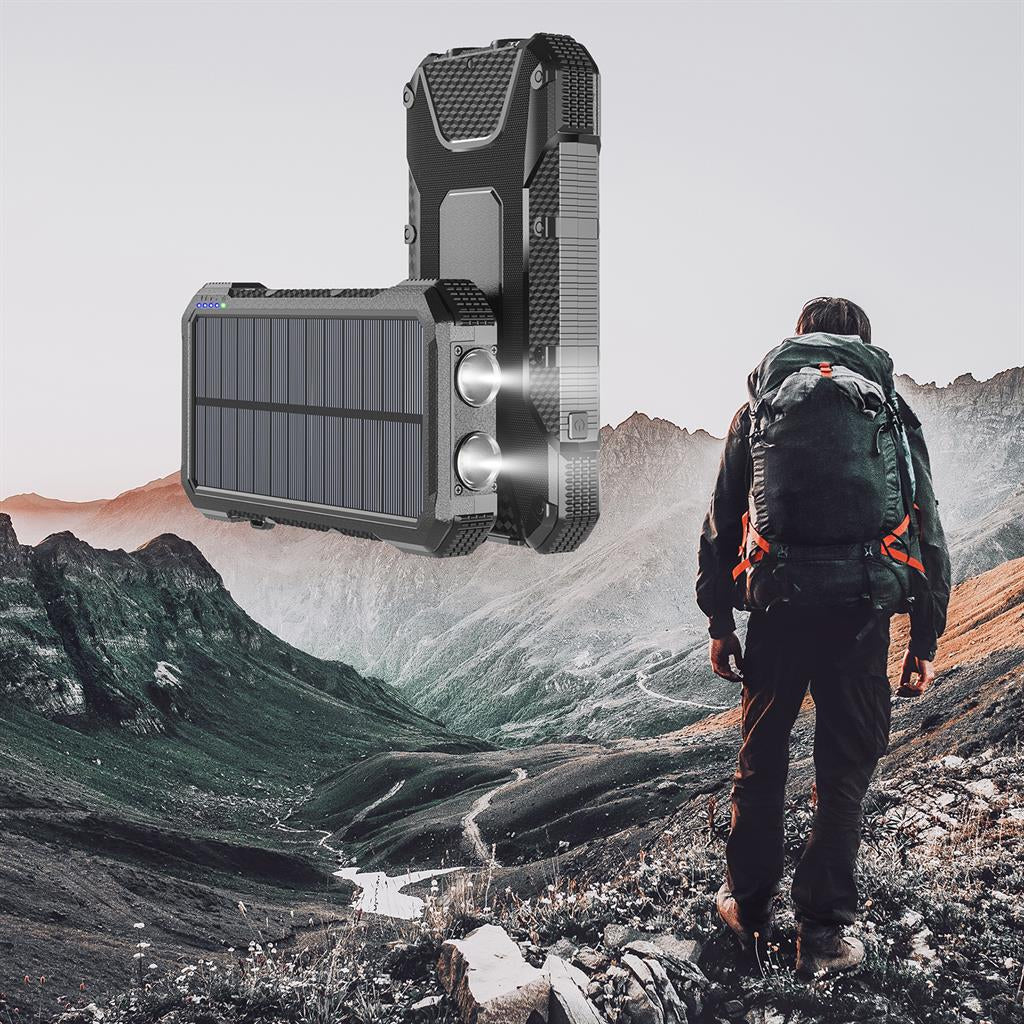 Соларна Външна Батерия, 4Smarts Power Bank TitanPack Slim 20000 mAh, Черен