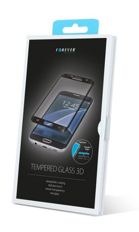 Извит Стъклен Протектор за iPhone SE 2022/2020 8/7, Forever 3D Glass, Прозрачен