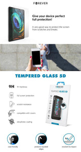 Извит Стъклен Протектор за iPhone SE 2022/2020 8/7, Forever 5D Clear WF Glass, Прозрачен (2)