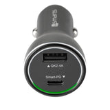 Бързо Зарядно за iPhone за Кола с Кабел, 4Smarts 12v Voltroad Power Delivery 48w, Сив (2)