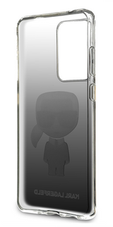 Луксозен Калъф за Samsung S20 Ultra, Karl Lagerfeld Gradient Iconik Case, Черен (3)