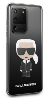 Луксозен Калъф за Samsung S20 Ultra, Karl Lagerfeld Gradient Iconik Case, Черен (2)
