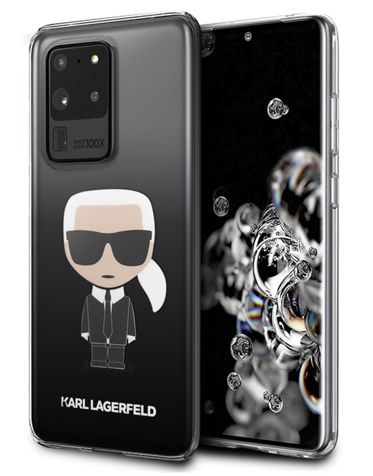 Луксозен Калъф за Samsung S20 Ultra, Karl Lagerfeld Gradient Iconik Case, Черен