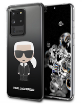 Луксозен Калъф за Samsung S20 Ultra, Karl Lagerfeld Gradient Iconik Case, Черен