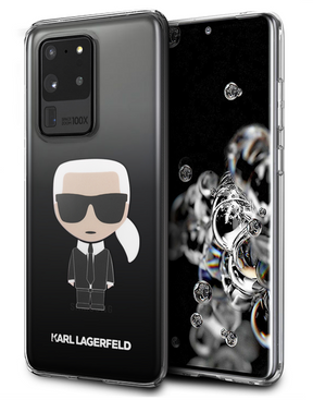 Луксозен Калъф за Samsung S20 Ultra, Karl Lagerfeld Gradient Iconik Case, Черен