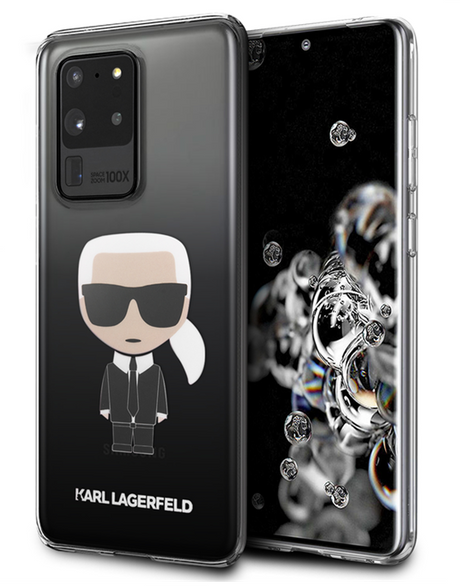 Луксозен Калъф за Samsung S20 Ultra, Karl Lagerfeld Gradient Iconik Case, Черен