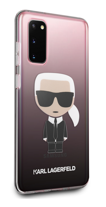 Луксозен Калъф за Samsung S20, Karl Lagerfeld Gradient Iconik Case, Черен (2)