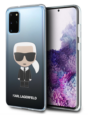 Луксозен Калъф за Samsung S20 Plus, Karl Lagerfeld Gradient Iconik Case, Черен