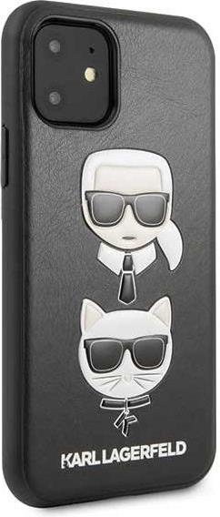 Луксозен Калъф за iPhone 11 Pro, Karl Lagerfeld Karl & Choupette Case, Черен (2)
