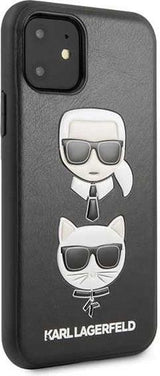 Луксозен Калъф за iPhone 11 Pro, Karl Lagerfeld Karl & Choupette Case, Черен (2)