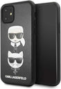 Луксозен Калъф за iPhone 11 Pro, Karl Lagerfeld Karl & Choupette Case, Черен
