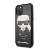 Луксозен Кожен Калъф за iPhone 11 Pro, Karl Lagerfeld Body Case, Черен (4)