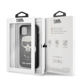 Луксозен Кожен Калъф за iPhone 11 Pro, Karl Lagerfeld Body Case, Черен (6)