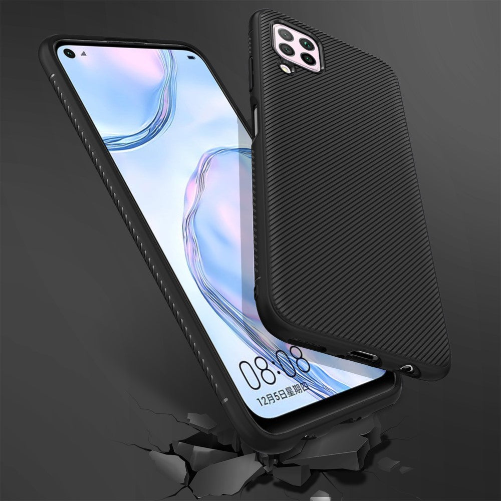 Силиконов Калъф за Huawei P40 Lite, Twill Case, Черен (3)