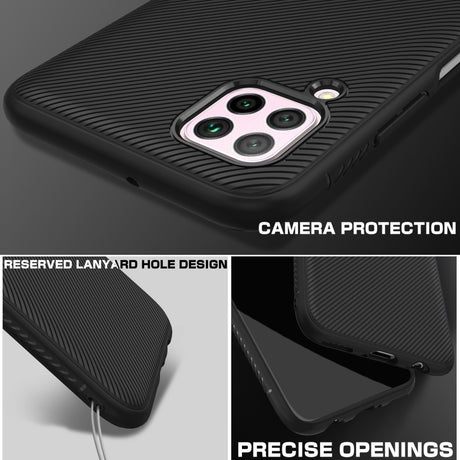 Силиконов Калъф за Huawei P40 Lite, Twill Case, Черен (6)