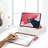 Калъф с Pen Поставка за iPad Pro 11, Dux Ducis Domo Case, Розов (4)