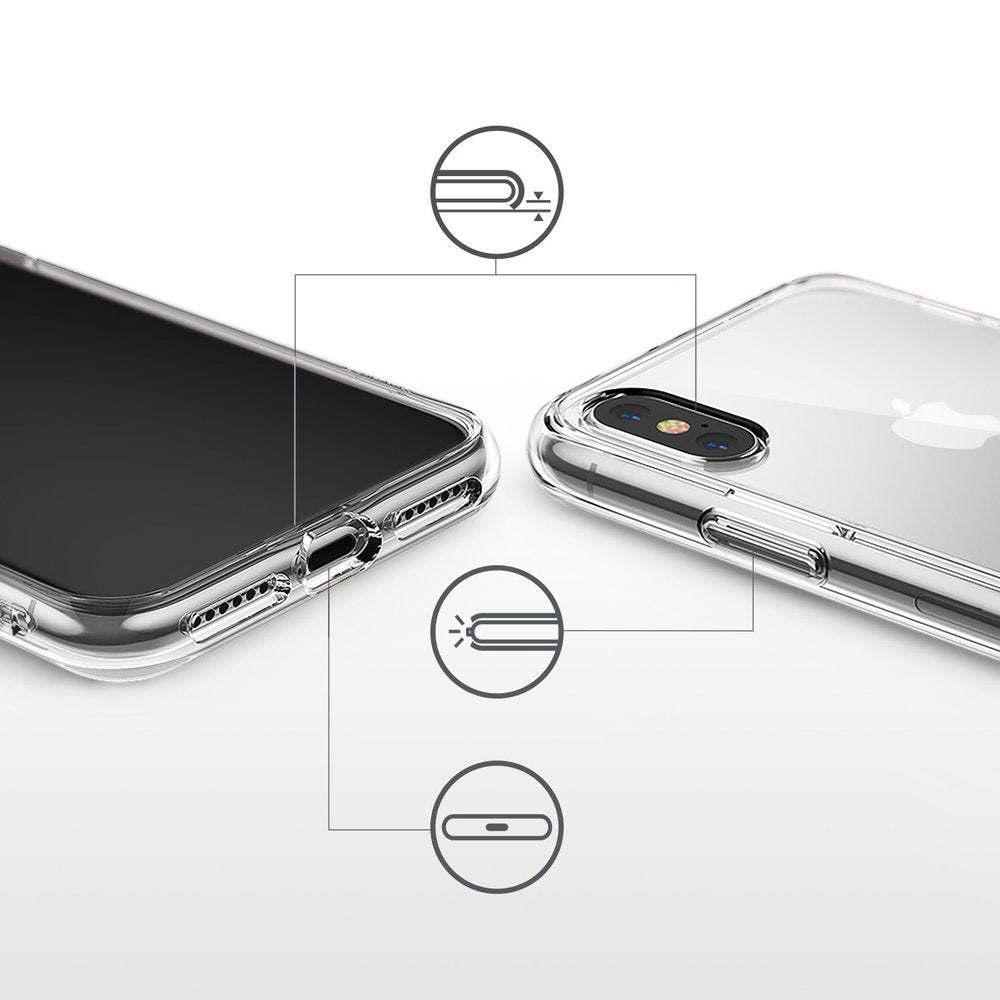 Противоударен Хибриден Калъф за iPhone XS/X, Ringke Fusion Matte Case, Прозрачен (3)