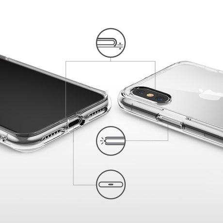 Противоударен Хибриден Калъф за iPhone XS/X, Ringke Fusion Matte Case, Прозрачен (3)