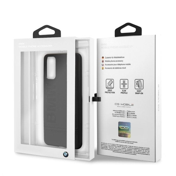 Луксозен Кожен Калъф за Samsung S20, BMW Leather Case, Черен (7)