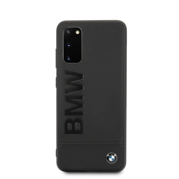 Луксозен Кожен Калъф за Samsung S20, BMW Leather Case, Черен (3)