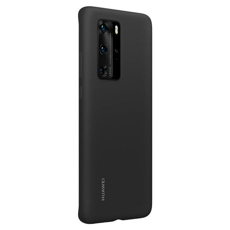 Оригинален Силиконов Калъф за Huawei P40 Pro Soft Silicone Case, Черен (3)
