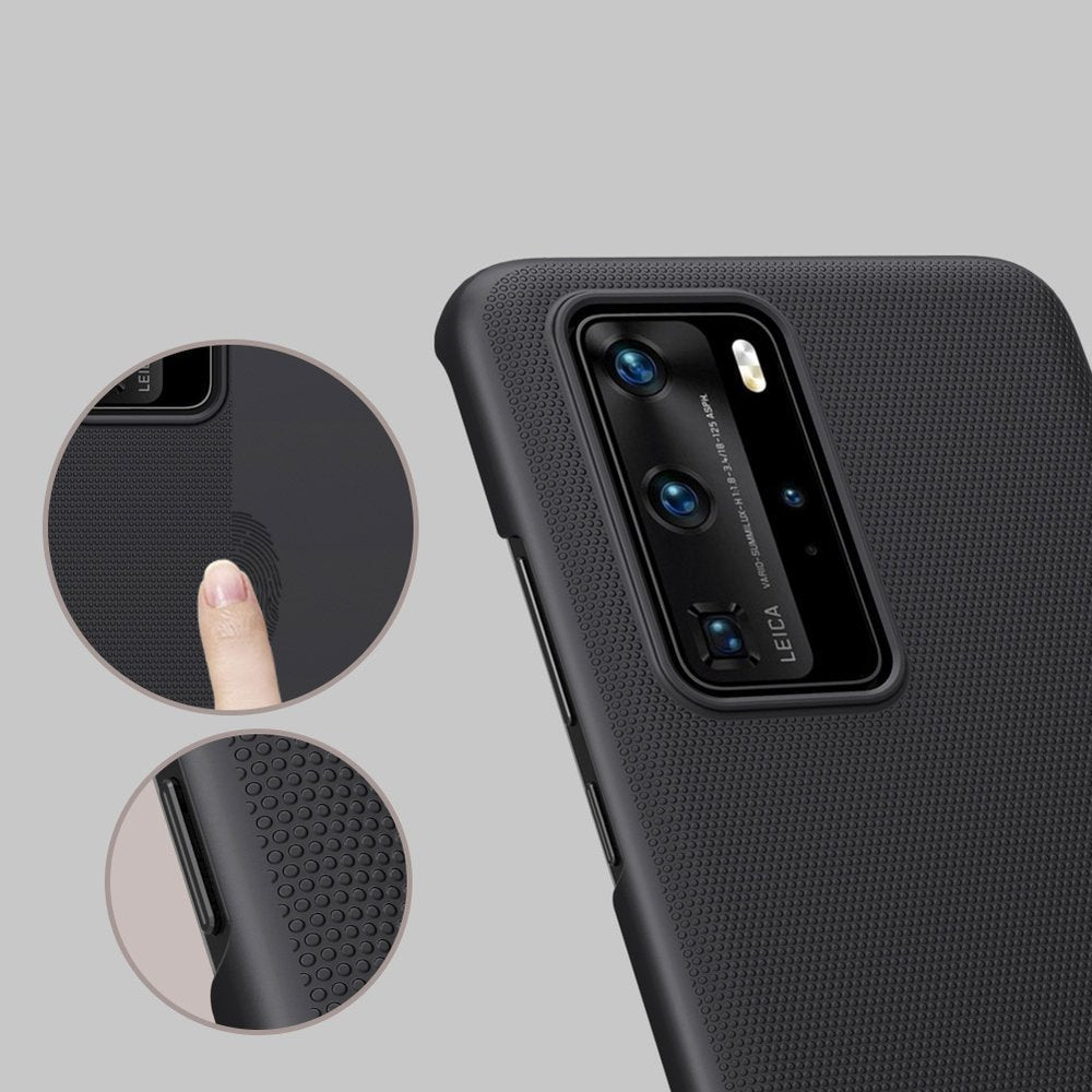 Калъф с Поставка за Huawei P40 Pro, Nillkin Super Frosted Case, Черен (6)