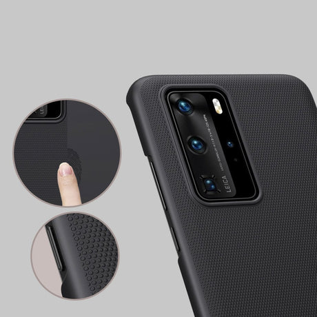 Калъф с Поставка за Huawei P40 Pro, Nillkin Super Frosted Case, Черен (6)