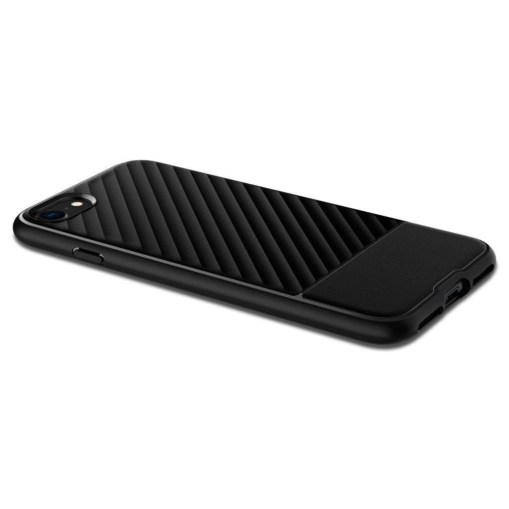 Противоударен Силиконов Калъф за iPhone SE 2022/2020 8/7, Spigen Core Armor Case, Черен (4)
