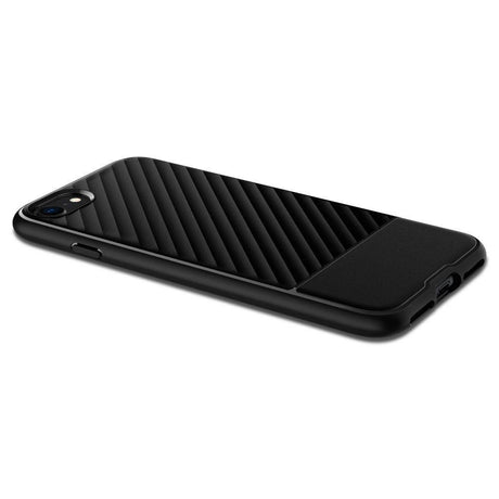 Противоударен Силиконов Калъф за iPhone SE 2022/2020 8/7, Spigen Core Armor Case, Черен (4)