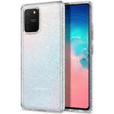 Противоударен Блестящ Калъф за Samsung S10 Lite, Spigen Liquid Crystal Glitter Quartz Case, Прозрачен