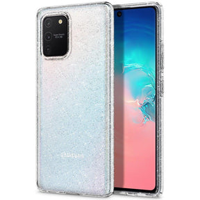 Противоударен Блестящ Калъф за Samsung S10 Lite, Spigen Liquid Crystal Glitter Quartz Case, Прозрачен
