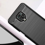 Противоударен Силиконов Калъф за Xiaomi Redmi Note 9 Pro/9S, Forcell Carbon Case, Черен (3)