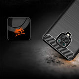 Противоударен Силиконов Калъф за Xiaomi Redmi Note 9 Pro/9S, Forcell Carbon Case, Черен (4)
